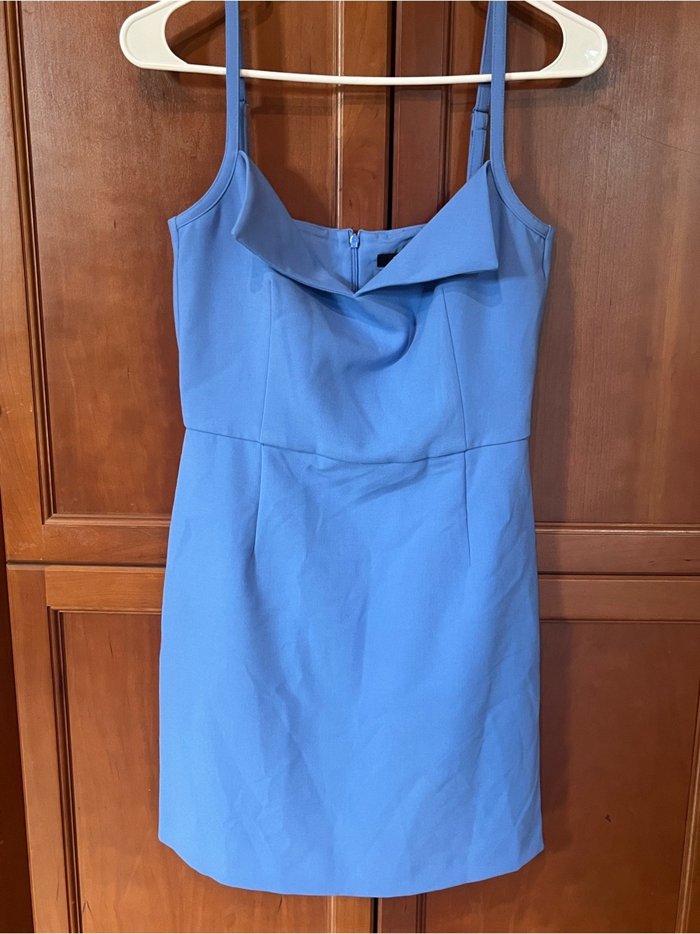NWT French Connection Whisper Foldover Mini Dress Blue Size 4 $138